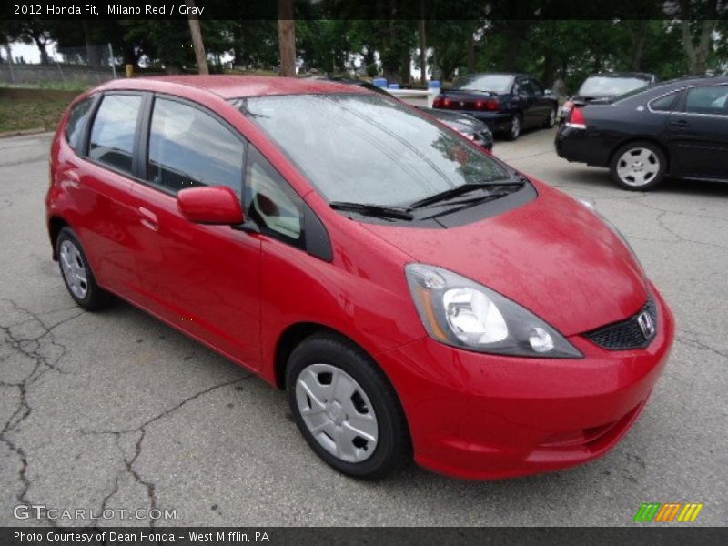 Milano Red / Gray 2012 Honda Fit