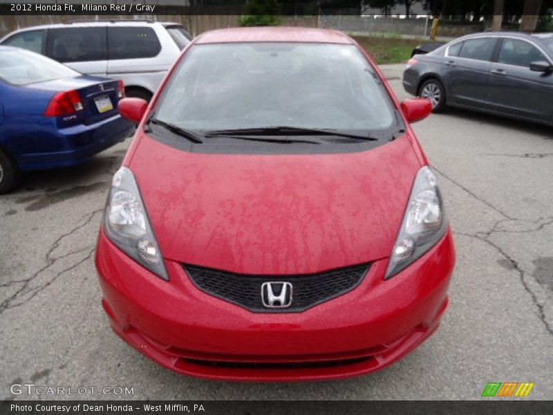 Milano Red / Gray 2012 Honda Fit