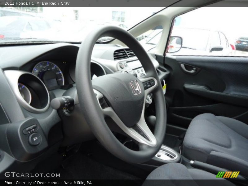 Milano Red / Gray 2012 Honda Fit