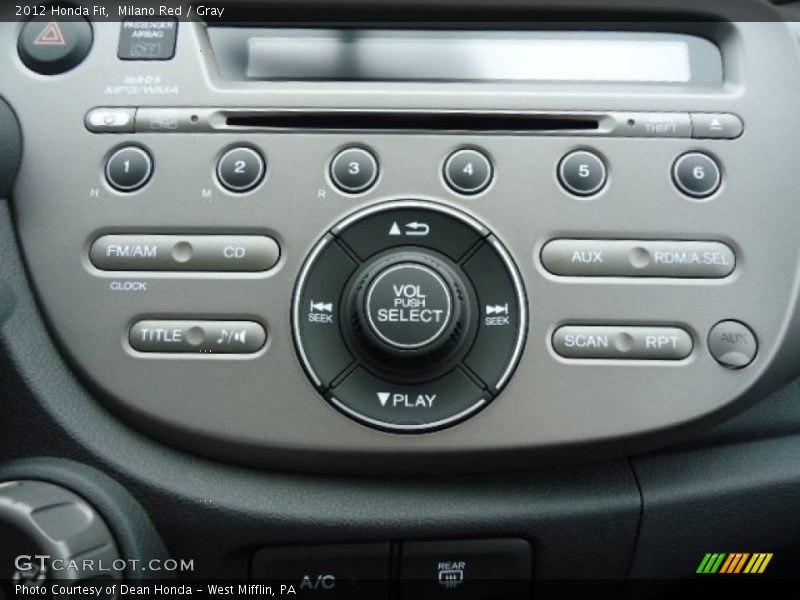 Milano Red / Gray 2012 Honda Fit