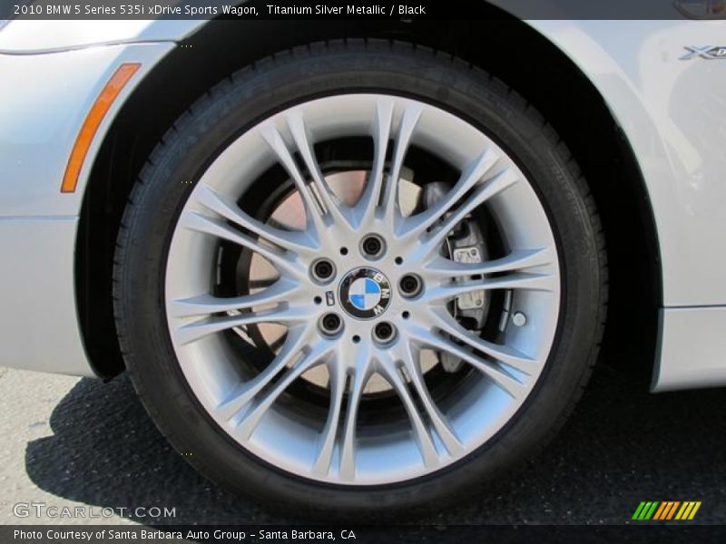 Titanium Silver Metallic / Black 2010 BMW 5 Series 535i xDrive Sports Wagon