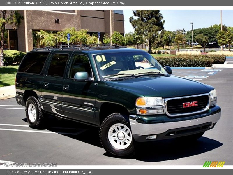 Polo Green Metallic / Graphite/Medium Gray 2001 GMC Yukon XL SLT