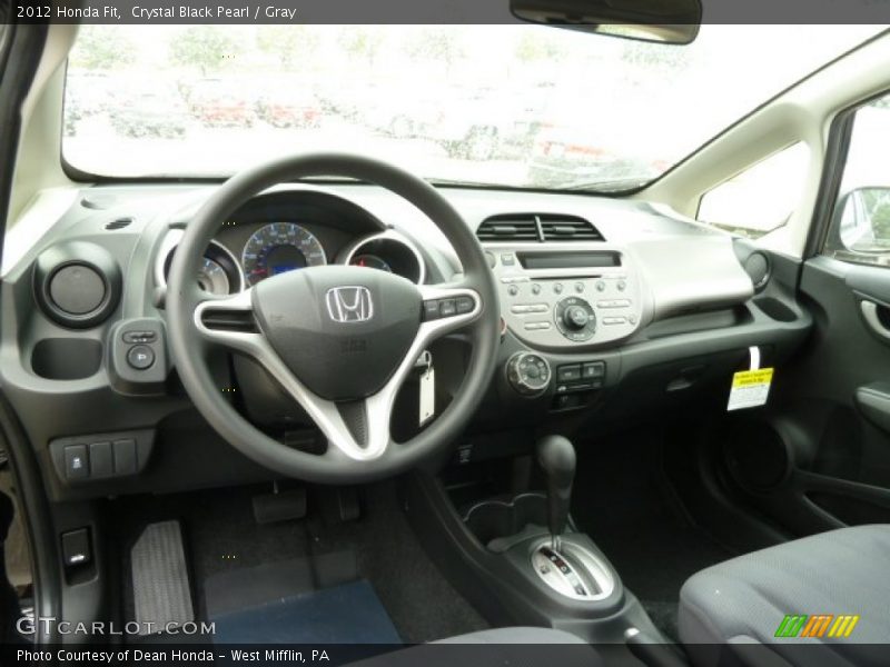 Crystal Black Pearl / Gray 2012 Honda Fit