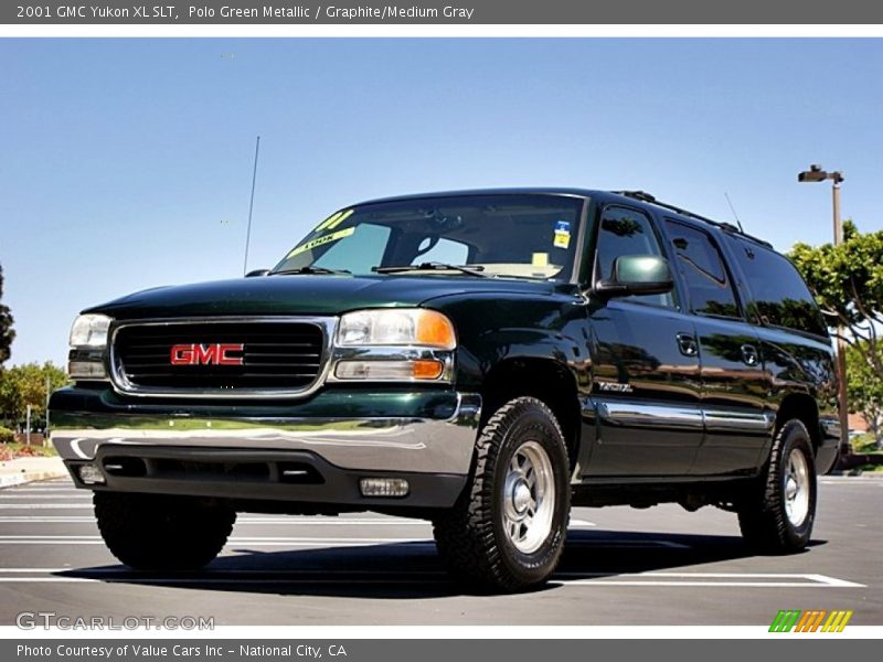Polo Green Metallic / Graphite/Medium Gray 2001 GMC Yukon XL SLT