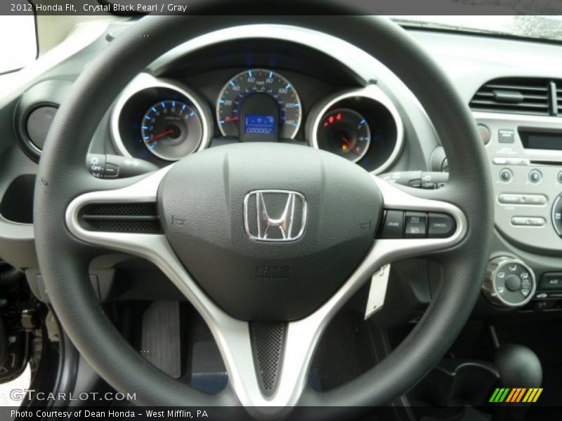 Crystal Black Pearl / Gray 2012 Honda Fit