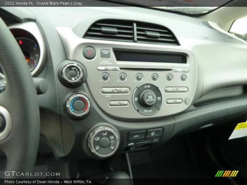 Crystal Black Pearl / Gray 2012 Honda Fit