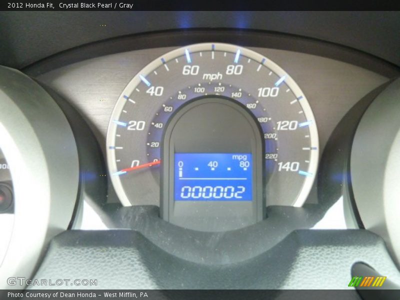 Crystal Black Pearl / Gray 2012 Honda Fit
