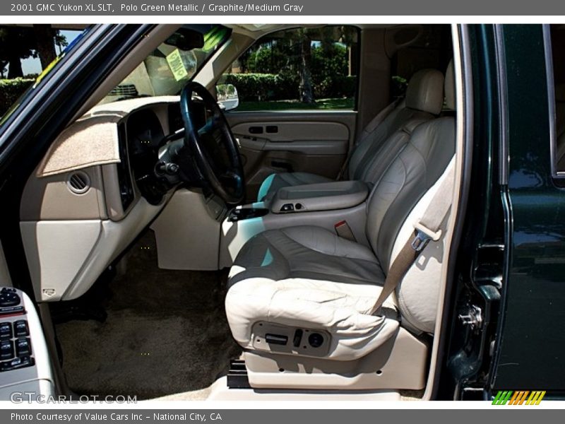Polo Green Metallic / Graphite/Medium Gray 2001 GMC Yukon XL SLT