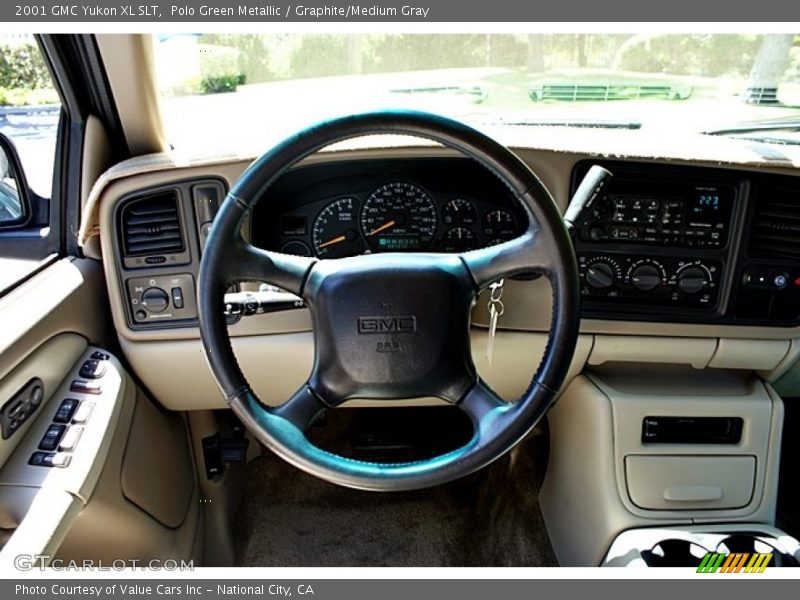 Polo Green Metallic / Graphite/Medium Gray 2001 GMC Yukon XL SLT