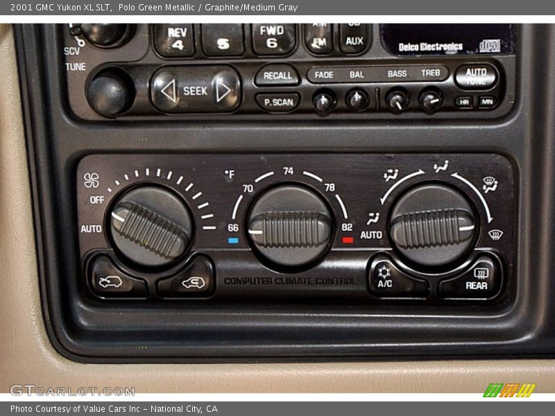 Polo Green Metallic / Graphite/Medium Gray 2001 GMC Yukon XL SLT