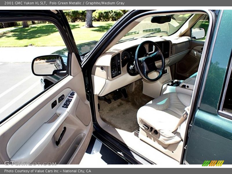 Polo Green Metallic / Graphite/Medium Gray 2001 GMC Yukon XL SLT