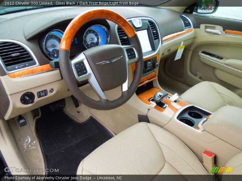 Gloss Black / Dark Frost Beige/Light Frost Beige 2012 Chrysler 300 Limited
