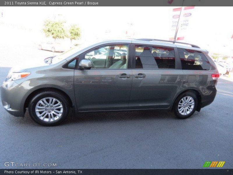 Cypress Green Pearl / Bisque 2011 Toyota Sienna XLE