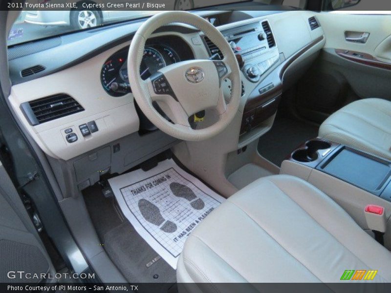 Cypress Green Pearl / Bisque 2011 Toyota Sienna XLE