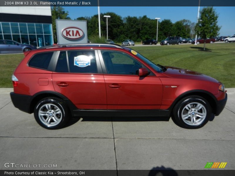 Flamenco Red Metallic / Black 2004 BMW X3 3.0i