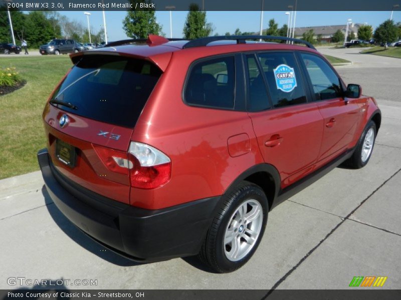 Flamenco Red Metallic / Black 2004 BMW X3 3.0i