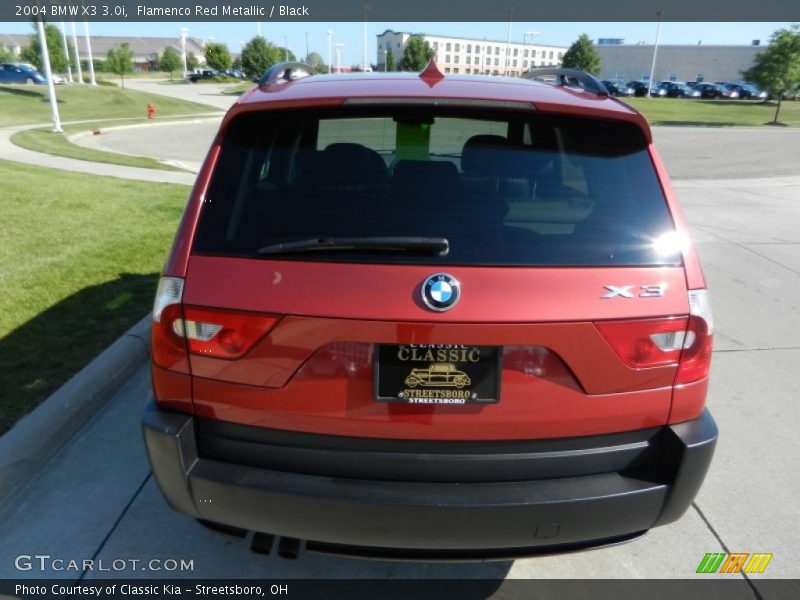 Flamenco Red Metallic / Black 2004 BMW X3 3.0i
