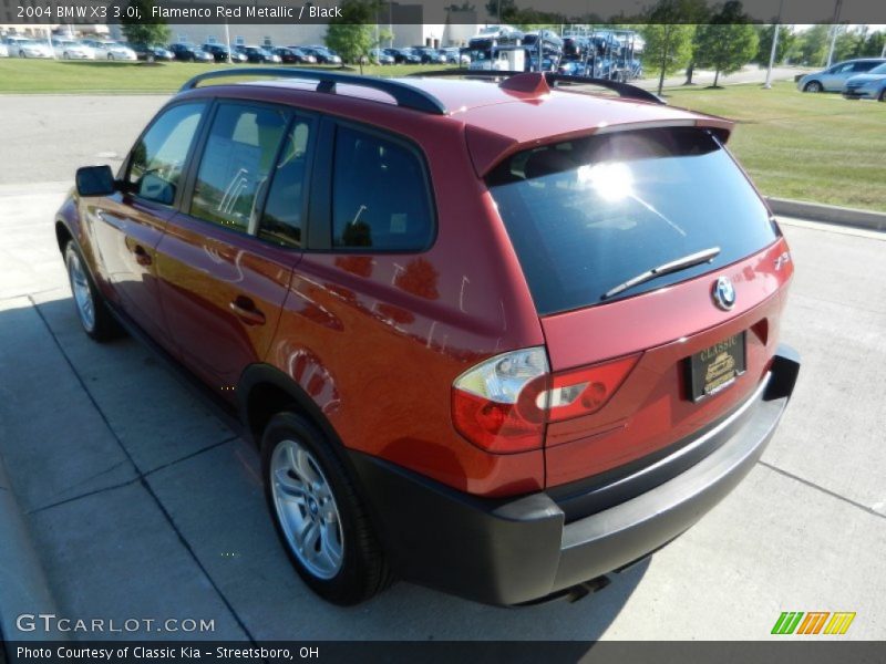 Flamenco Red Metallic / Black 2004 BMW X3 3.0i