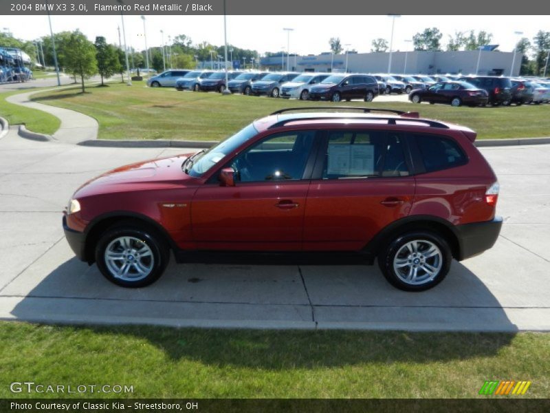 Flamenco Red Metallic / Black 2004 BMW X3 3.0i