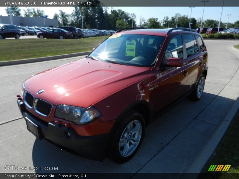 Flamenco Red Metallic / Black 2004 BMW X3 3.0i