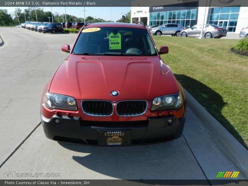 Flamenco Red Metallic / Black 2004 BMW X3 3.0i
