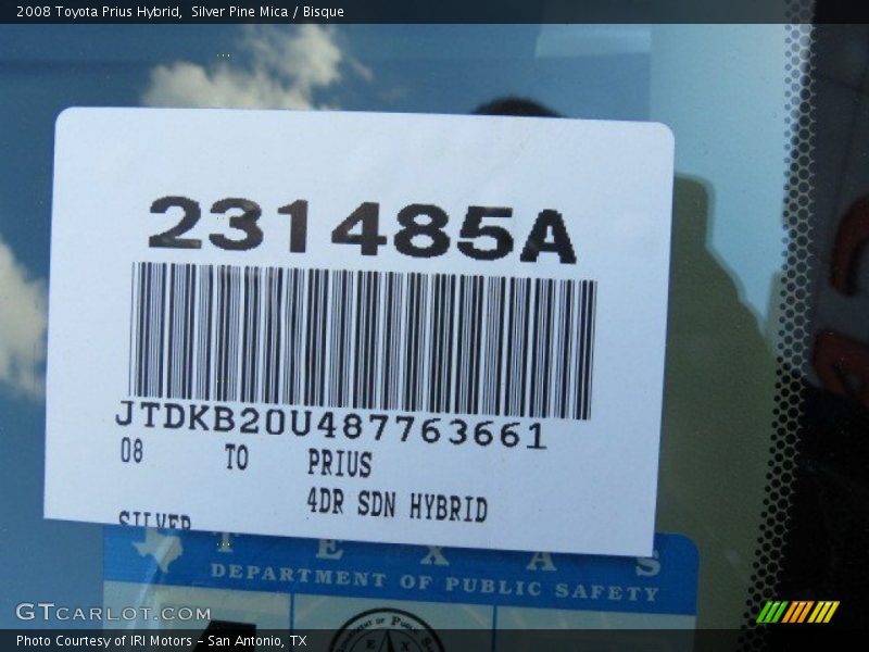 Silver Pine Mica / Bisque 2008 Toyota Prius Hybrid