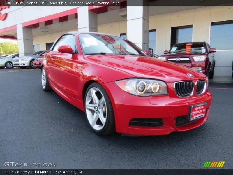 Crimson Red / Savanna Beige 2008 BMW 1 Series 135i Convertible