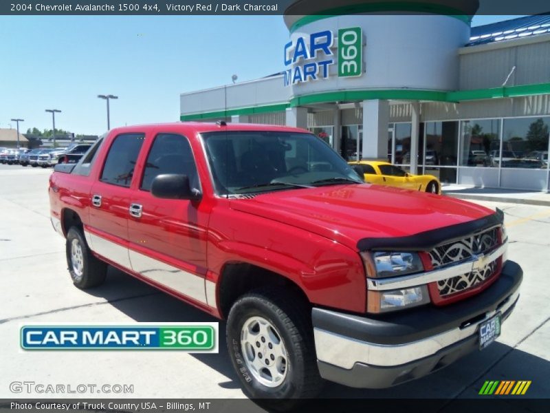 Victory Red / Dark Charcoal 2004 Chevrolet Avalanche 1500 4x4