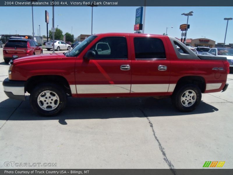 Victory Red / Dark Charcoal 2004 Chevrolet Avalanche 1500 4x4