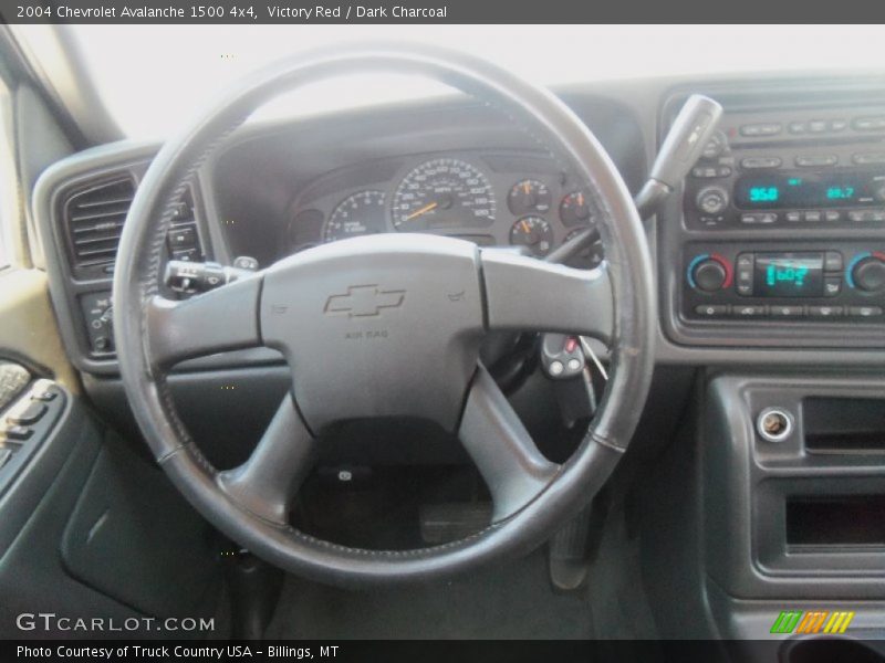Victory Red / Dark Charcoal 2004 Chevrolet Avalanche 1500 4x4