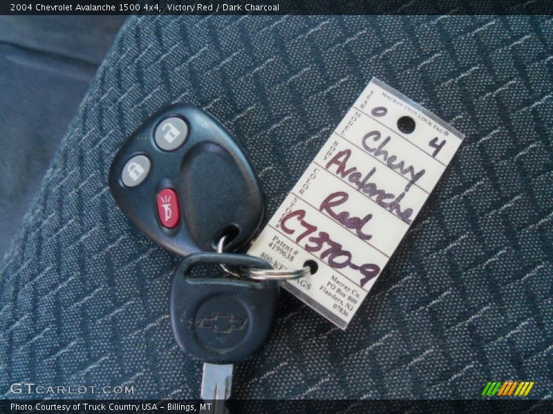 Victory Red / Dark Charcoal 2004 Chevrolet Avalanche 1500 4x4