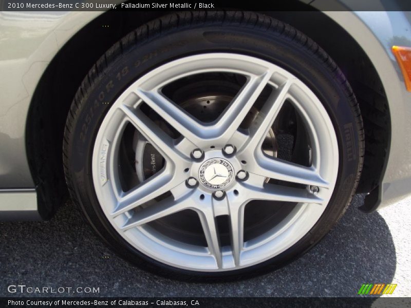 Palladium Silver Metallic / Black 2010 Mercedes-Benz C 300 Luxury
