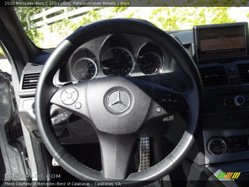 Palladium Silver Metallic / Black 2010 Mercedes-Benz C 300 Luxury