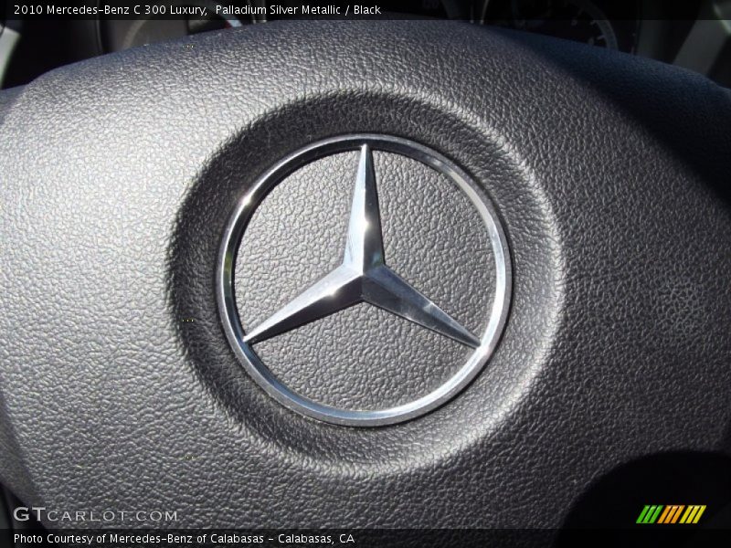 Palladium Silver Metallic / Black 2010 Mercedes-Benz C 300 Luxury