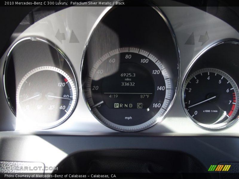 Palladium Silver Metallic / Black 2010 Mercedes-Benz C 300 Luxury