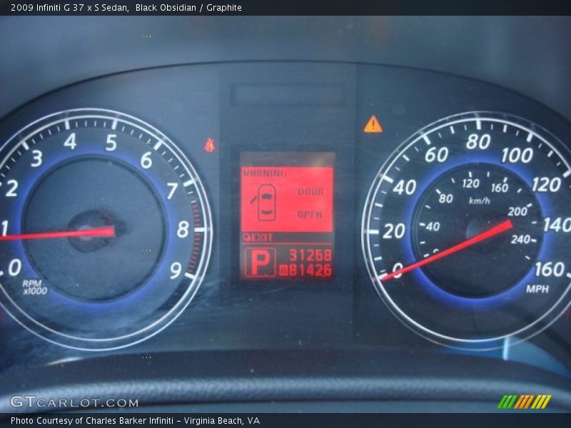 Black Obsidian / Graphite 2009 Infiniti G 37 x S Sedan