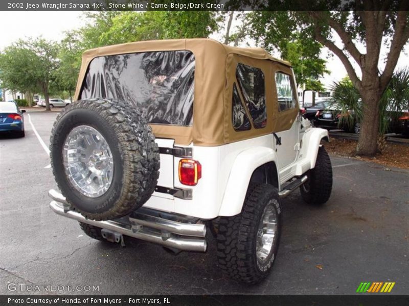 Stone White / Camel Beige/Dark Green 2002 Jeep Wrangler Sahara 4x4