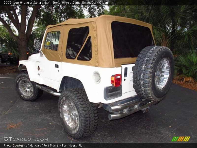 Stone White / Camel Beige/Dark Green 2002 Jeep Wrangler Sahara 4x4
