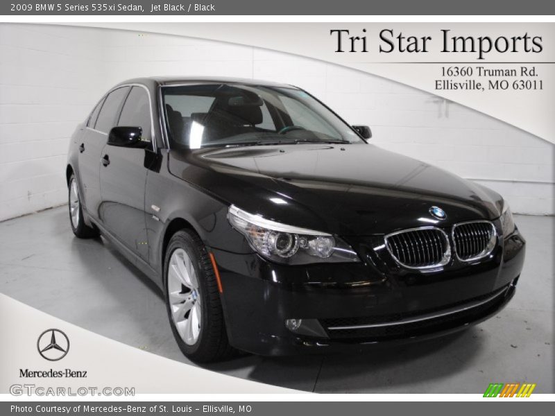 Jet Black / Black 2009 BMW 5 Series 535xi Sedan
