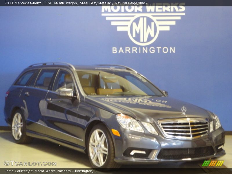 Steel Grey Metallic / Natural Beige/Black 2011 Mercedes-Benz E 350 4Matic Wagon