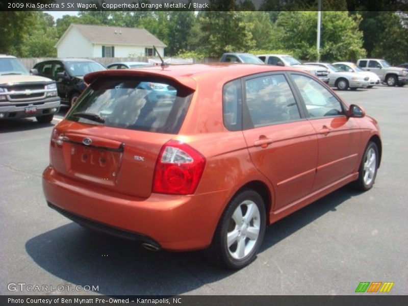 Copperhead Orange Metallic / Black 2009 Kia Spectra 5 SX Wagon