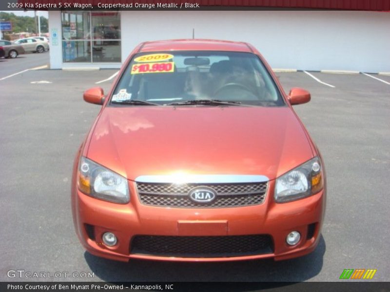 Copperhead Orange Metallic / Black 2009 Kia Spectra 5 SX Wagon