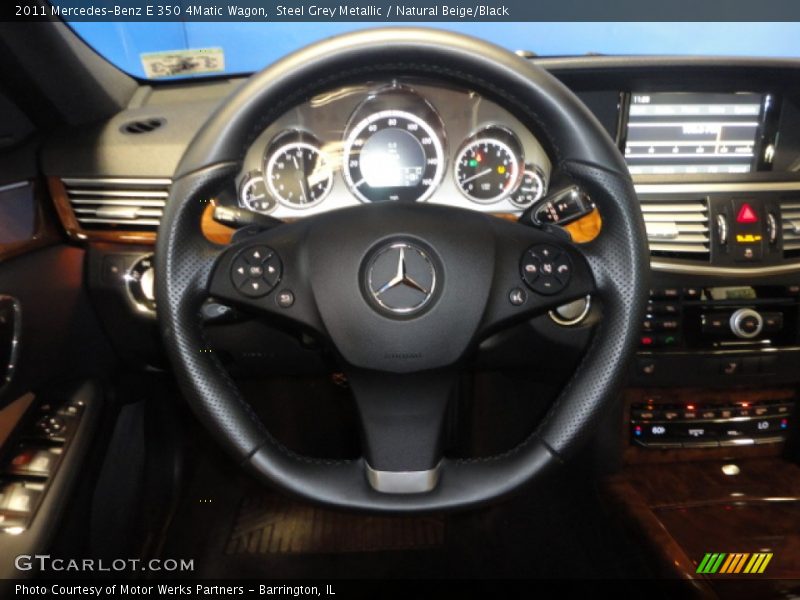 Steel Grey Metallic / Natural Beige/Black 2011 Mercedes-Benz E 350 4Matic Wagon