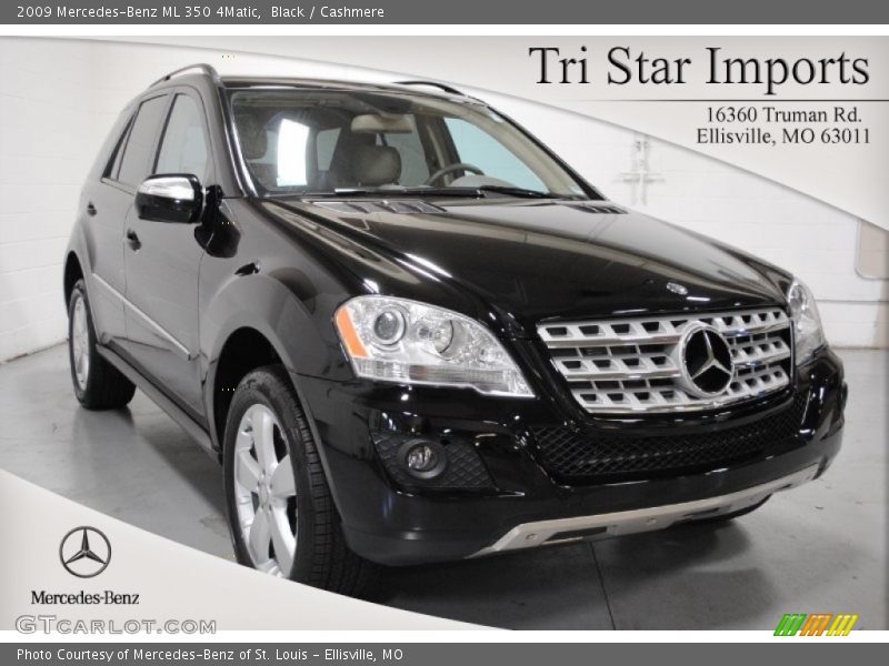 Black / Cashmere 2009 Mercedes-Benz ML 350 4Matic