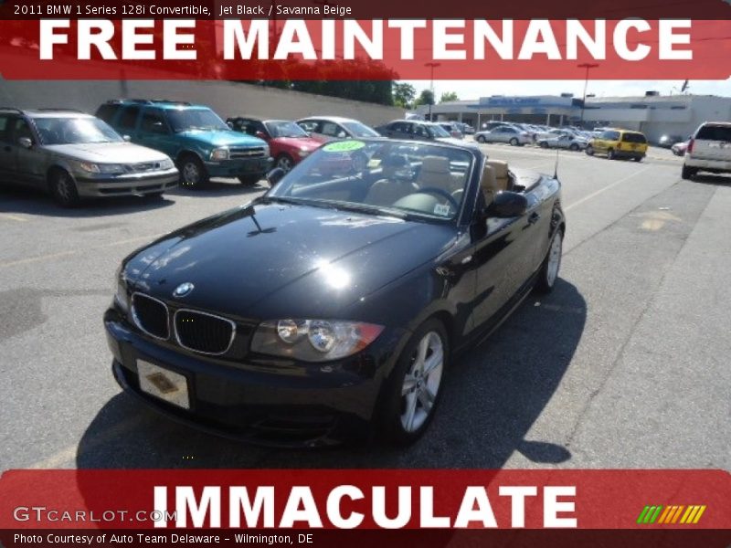 Jet Black / Savanna Beige 2011 BMW 1 Series 128i Convertible