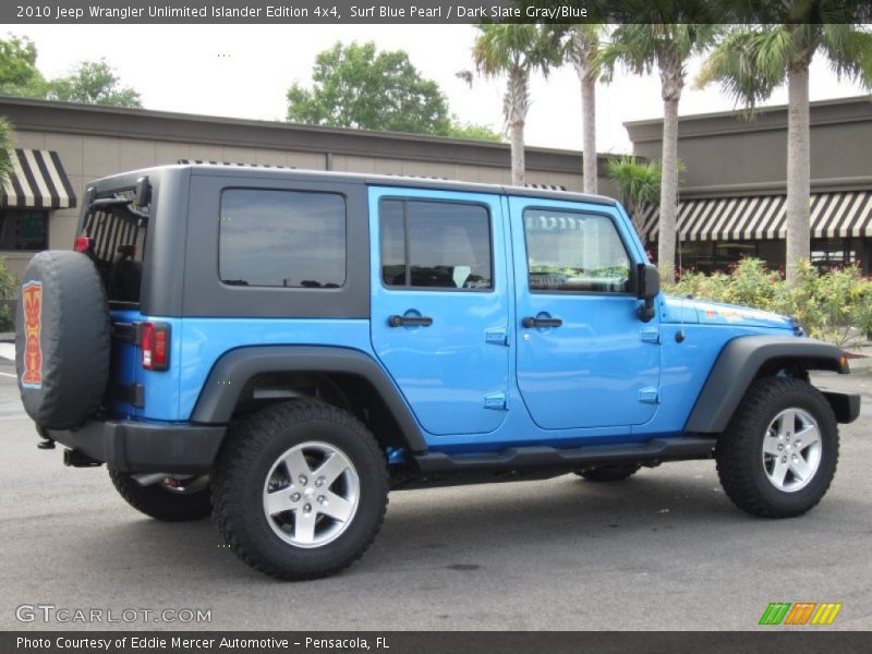 Surf Blue Pearl / Dark Slate Gray/Blue 2010 Jeep Wrangler Unlimited Islander Edition 4x4