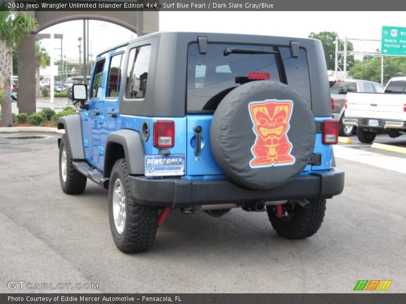Surf Blue Pearl / Dark Slate Gray/Blue 2010 Jeep Wrangler Unlimited Islander Edition 4x4