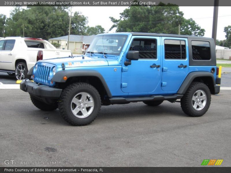 Surf Blue Pearl / Dark Slate Gray/Blue 2010 Jeep Wrangler Unlimited Islander Edition 4x4