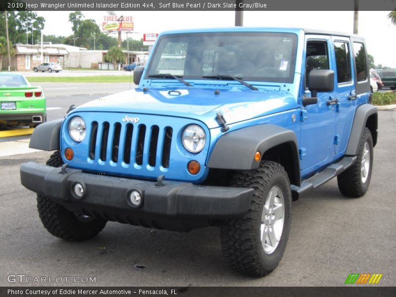 Surf Blue Pearl / Dark Slate Gray/Blue 2010 Jeep Wrangler Unlimited Islander Edition 4x4