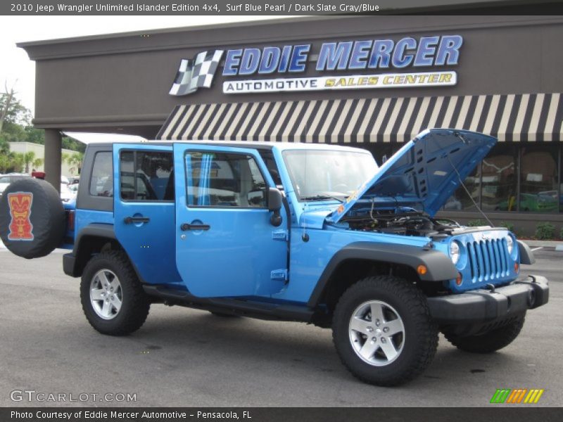 Surf Blue Pearl / Dark Slate Gray/Blue 2010 Jeep Wrangler Unlimited Islander Edition 4x4